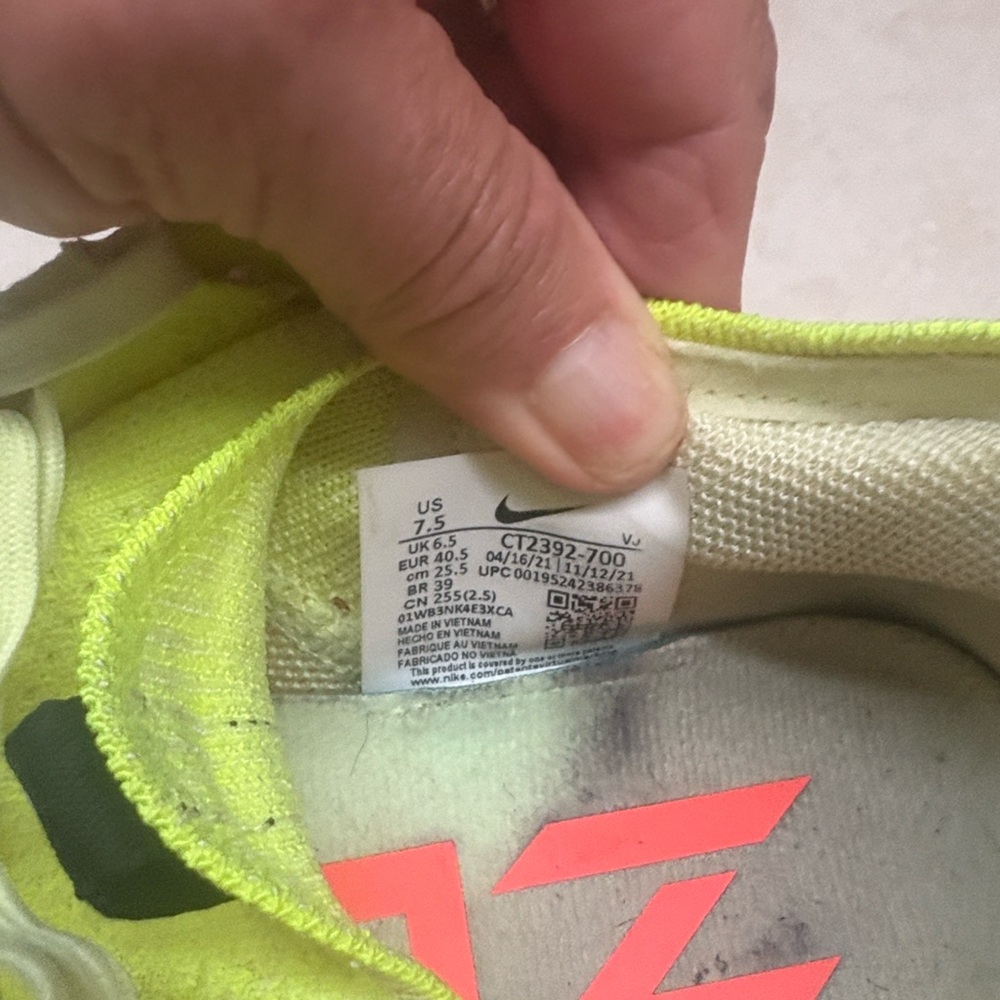 Nike Bright Yellow and Pink Sneakers